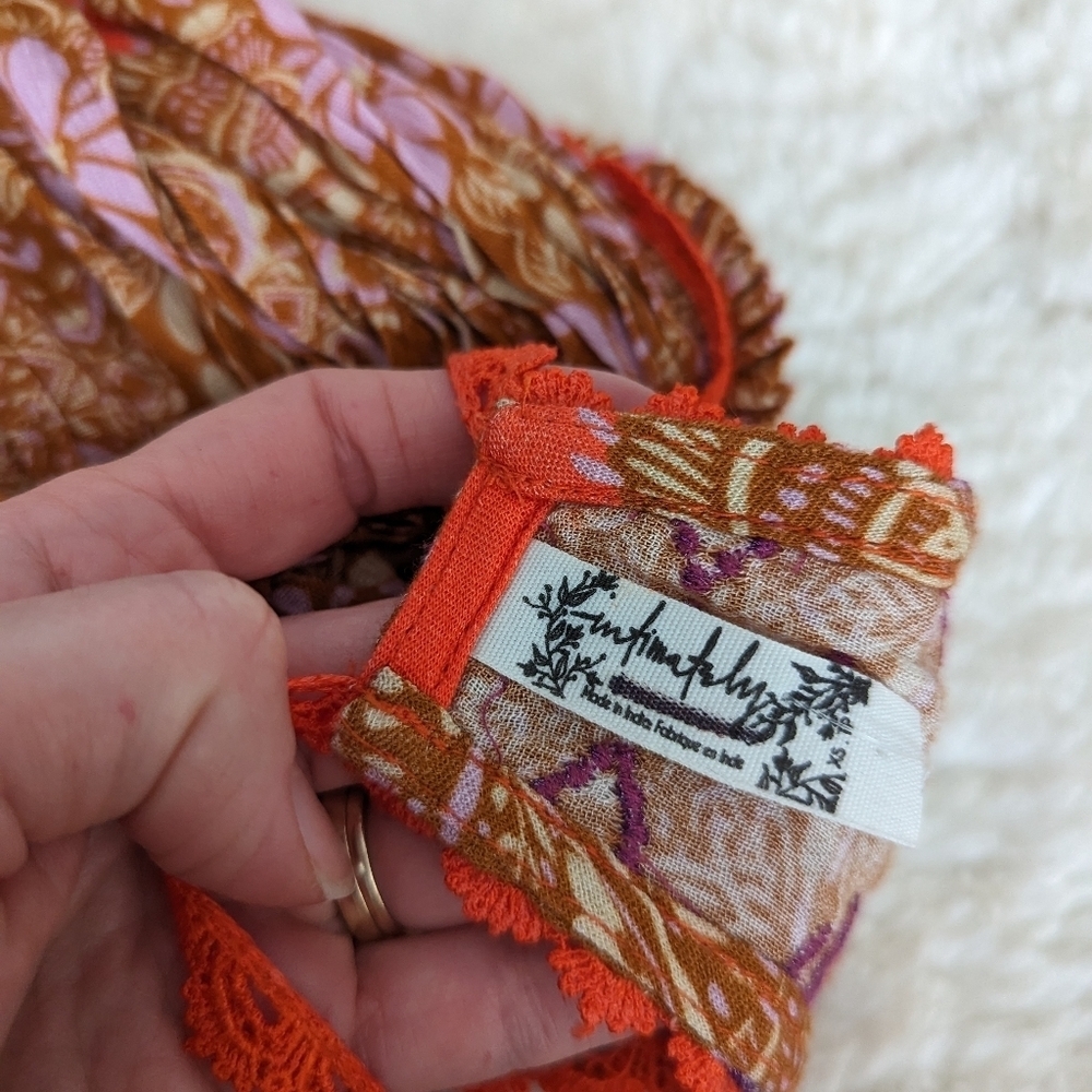 Free People Bali Desert Nova Cami Tank Orange & Purple xs - Picture 6 of 10